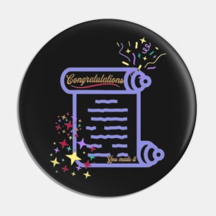 Congratulations, You Made It, Fireworks, Stars Pin