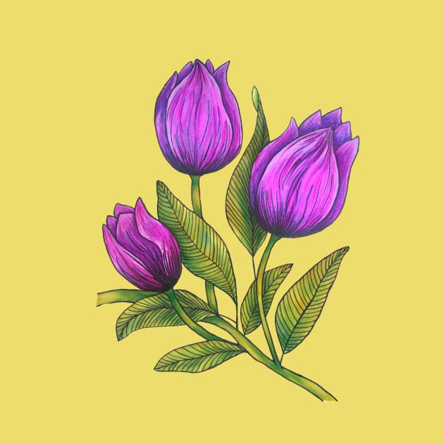 Purple Tulips by DesignsByMonique