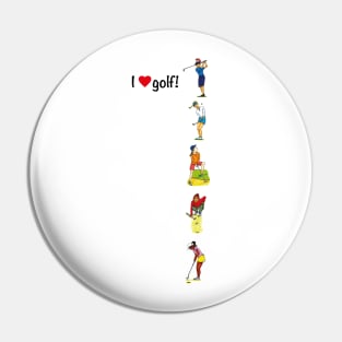 Women playing golf - women in sport Pin