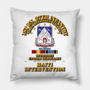 Uphold Demo - 1st Bn 87th Infantry w Svc Ribbons Pillow