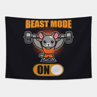 Cute Fitness Mouse Beast Gym Tapestry