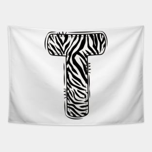 Zebra Letter T Tapestry