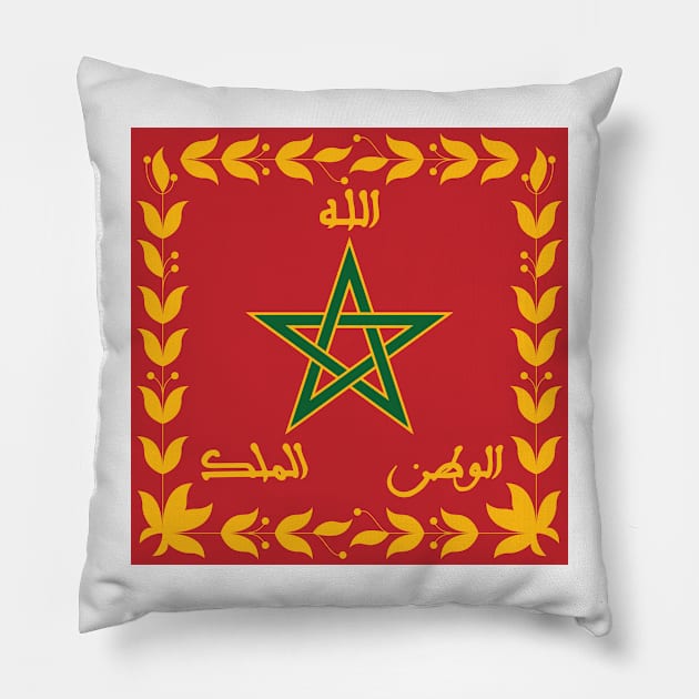 Armed forces of Morocco Pillow by Wickedcartoons