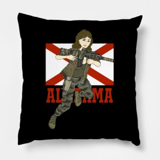 alabama girl with a rifle. Pillow