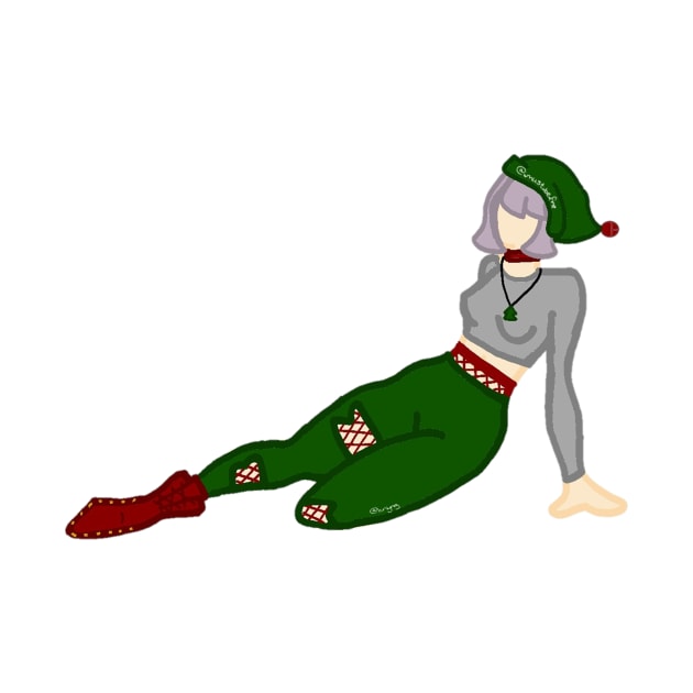 Grunge Christmas Elf by leftoverdoodles