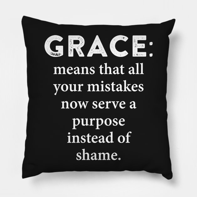 Grace Means... | Christian Faith Religious Pillow by ChristianLifeApparel