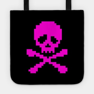 Pink Punk Skull and Crossbones Tote