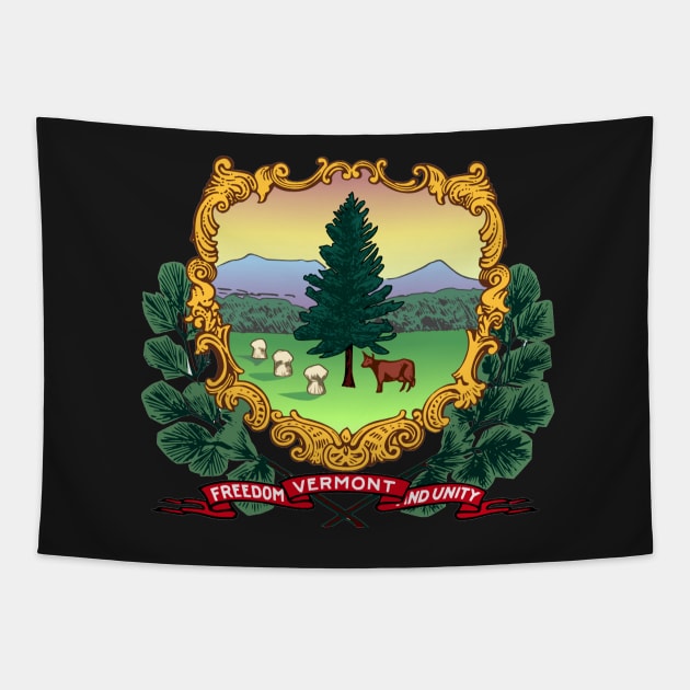 Vermont Coat of Arms Tapestry by Aleksander37