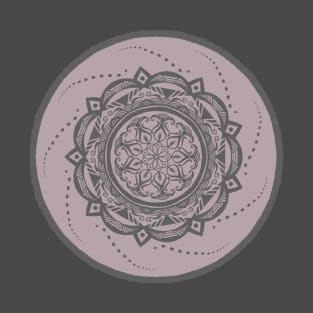 Swirl Pink and Gray Mandala T-Shirt