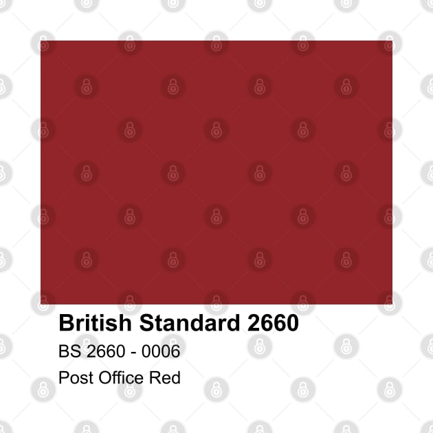 Post Office Red British Standard 0006 Colour Swatch by mwcannon