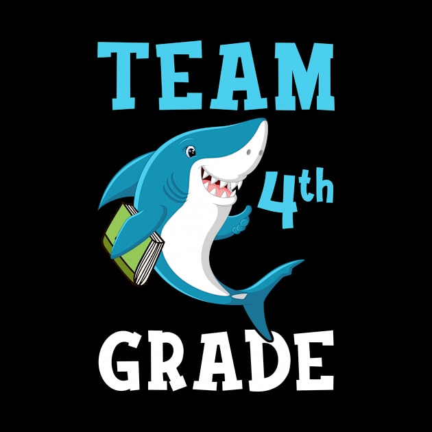 4th Grade Teacher Student Shirts Shark Back To School Gift by hardyhtud