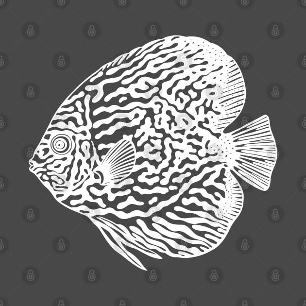 Pompadour or Discus Fish - aquarists detailed fish design by Green Paladin