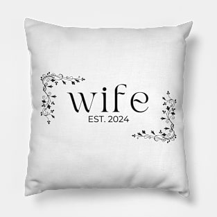 Wife Est 2024 Pillow