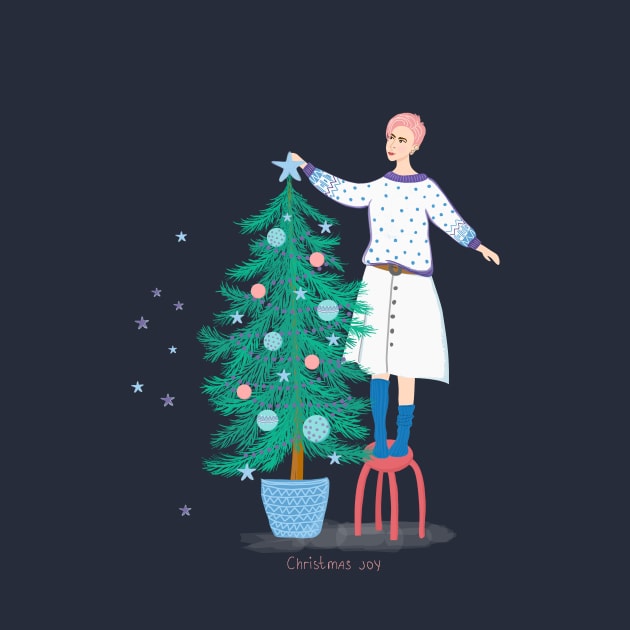 Christmas print in cartoon style. by DanielK