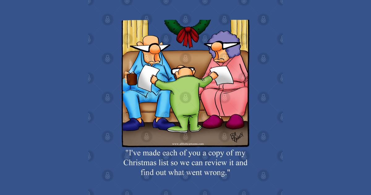 Funny Children's Christmas List Cartoon Funny Christmas Long Sleeve