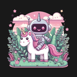 Cute Robot Unicorn T-Shirt