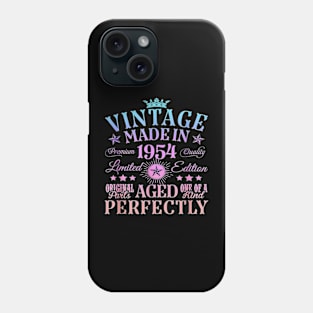 Vintage 70th Birthday Decorations Vintage 1954 70 Birthday Phone Case