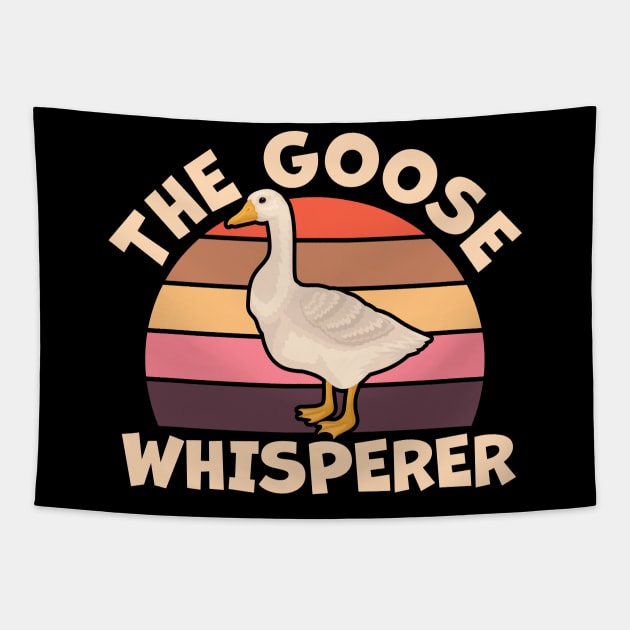 The Goose Whisperer Farmer Goose lover Tapestry by TheDesignDepot