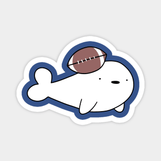 Baby Harp Seal and Football Magnet