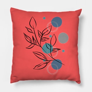 Drawing line floral motifs Pillow