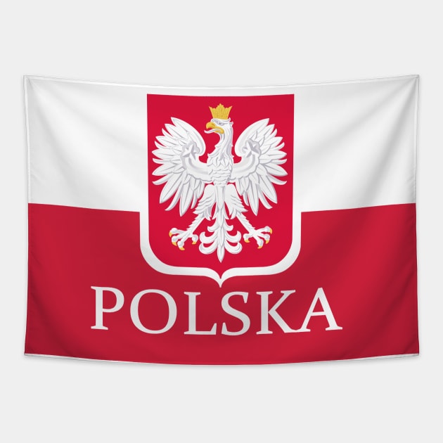Polska Poland Polish Flag Tapestry by E