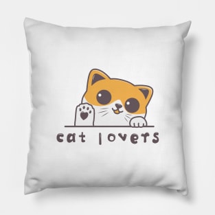 I love cats, cute cat lovers Pillow