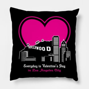 Valentine's Day in Los Angeles City Pillow