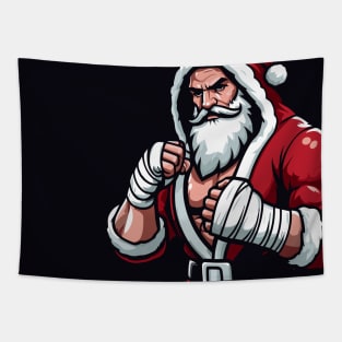 Santa "Fighter" Claus Tapestry