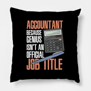 CPA Bookkeeper Public Accountant Accounting Gift Pillow