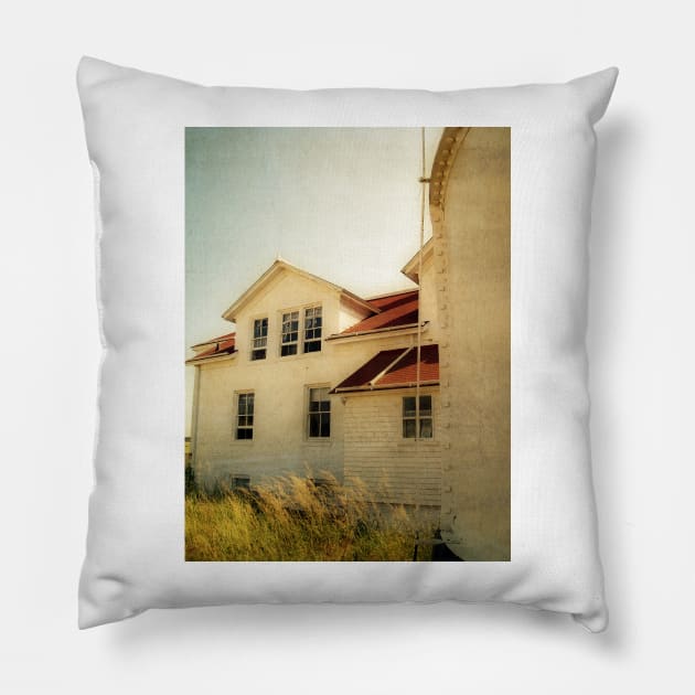 Lighthouse and Beach Grass Pillow by michelle1991