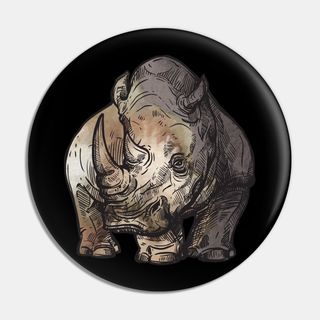 Rhino Pin by LittleAna