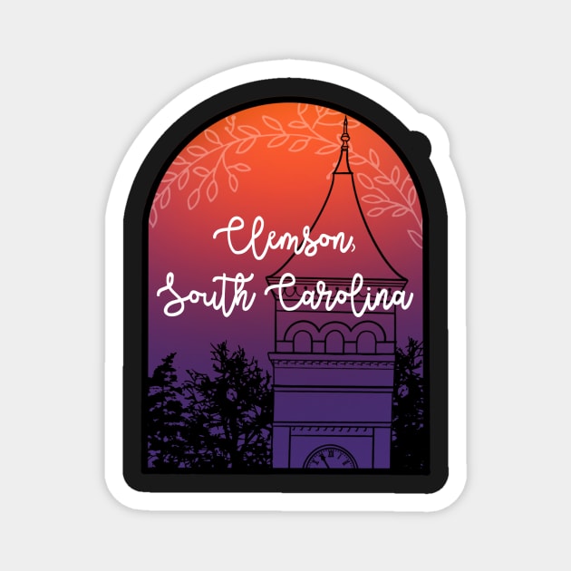 Clemson South Carolina Magnet by DRHArtistry