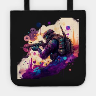 Soldier watercolor print Tote