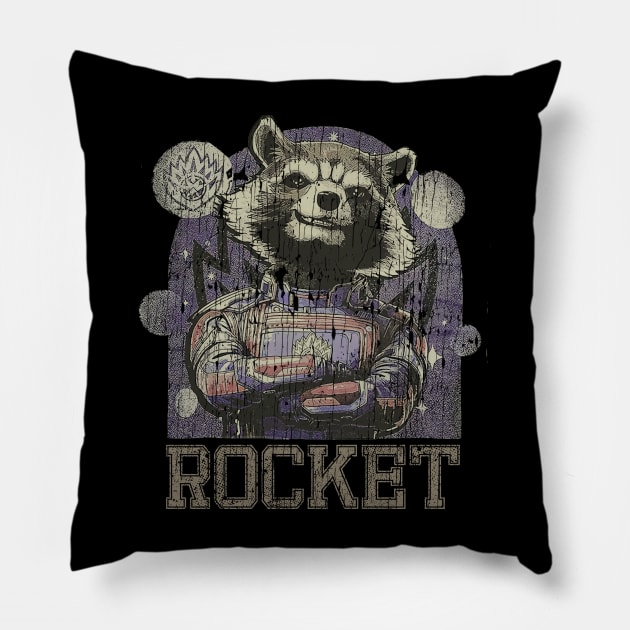 Rocket Vintage Aesthetic Pillow by Helm Store