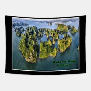 Halong Bay Vietnam Travel and Tourism Advertising Print Tapestry