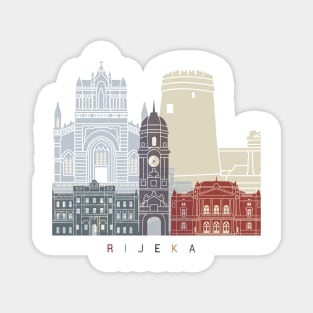 Rijeka skyline poster Magnet