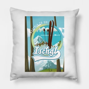 Ischgl Austrian ski poster Pillow