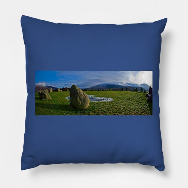 Castlerigg Stone Circle, UK (1) Pillow by Avalinart