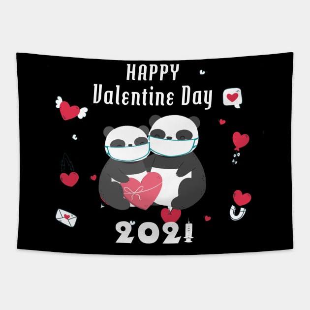 happy valentines day 2021 Tapestry by DesStiven