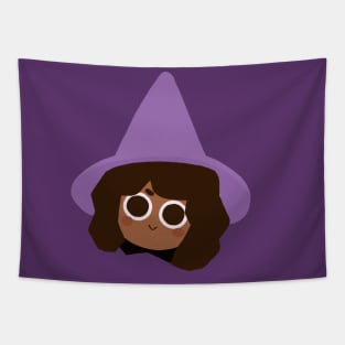 Cute Witch with a purple hat 🔮 Tapestry