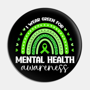 I Wear Green Mental Health Awareness Pin