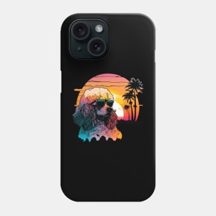 Poodle For Dog Lovers Poodle's Synthwave Aesthetic Phone Case