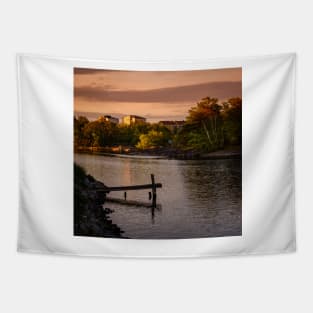 The sun goes down over Karlskrona in Sweden Tapestry