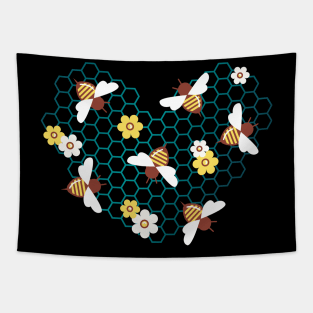 bee heart Tapestry