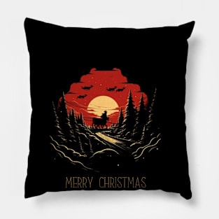 Santa Claus, minimalistic, is coming to town, merry xmas Pillow