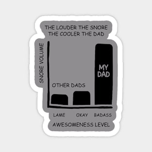 Father's Day The Louder The Snore The Cooler The Dad Magnet