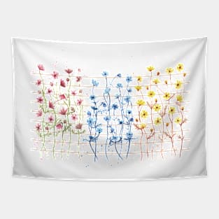 Cosmos flower garden Tapestry