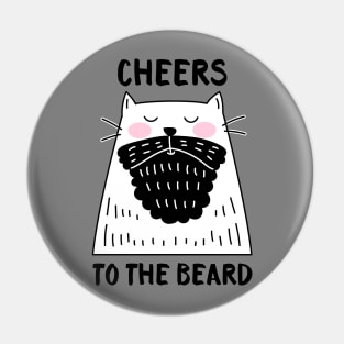 Cheers to the Beard - Cat Pin