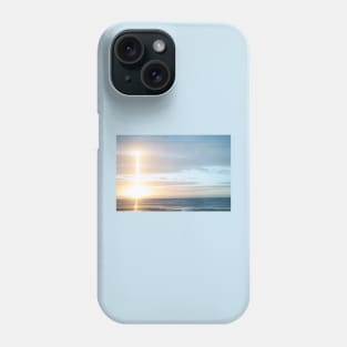 Abstract beach scene at sunrise Phone Case