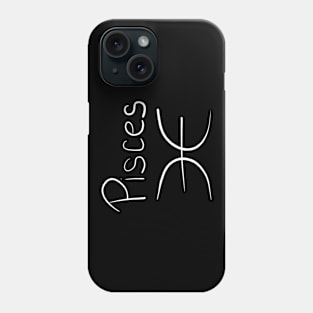 Pisces handwritten astrology symbol Phone Case